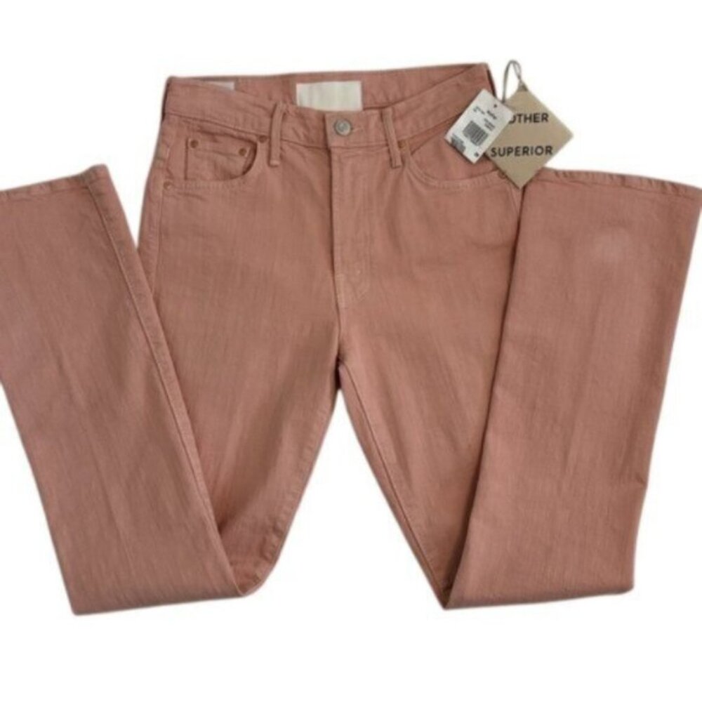 MOTHER The Insider Hover High Rise Straight Jeans– Peach Parfait  Size 26  NWT